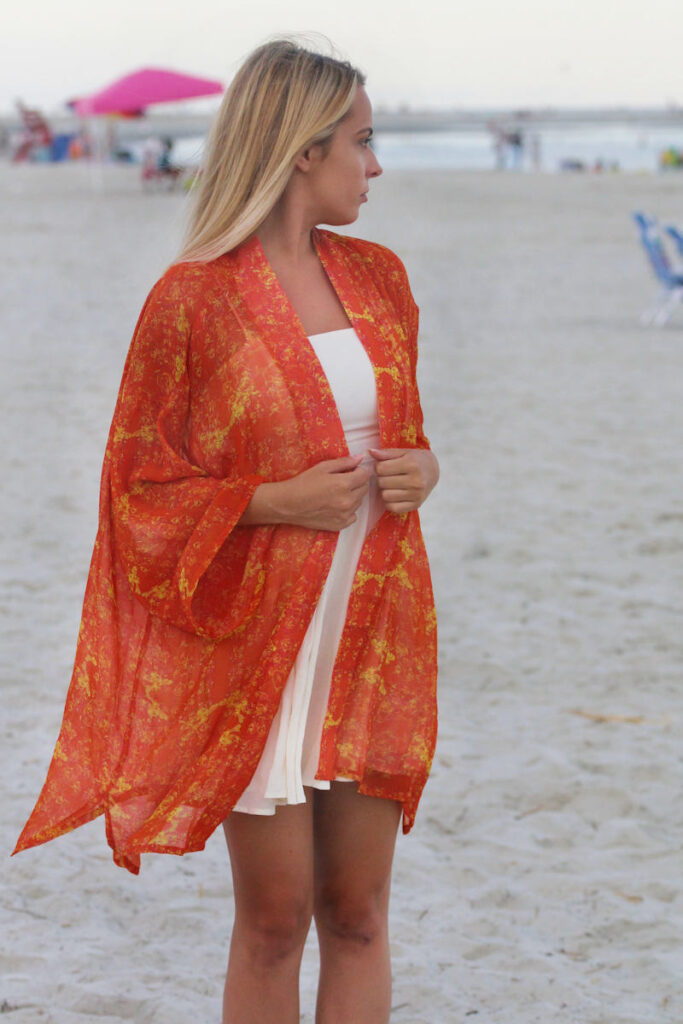 kimono on beach