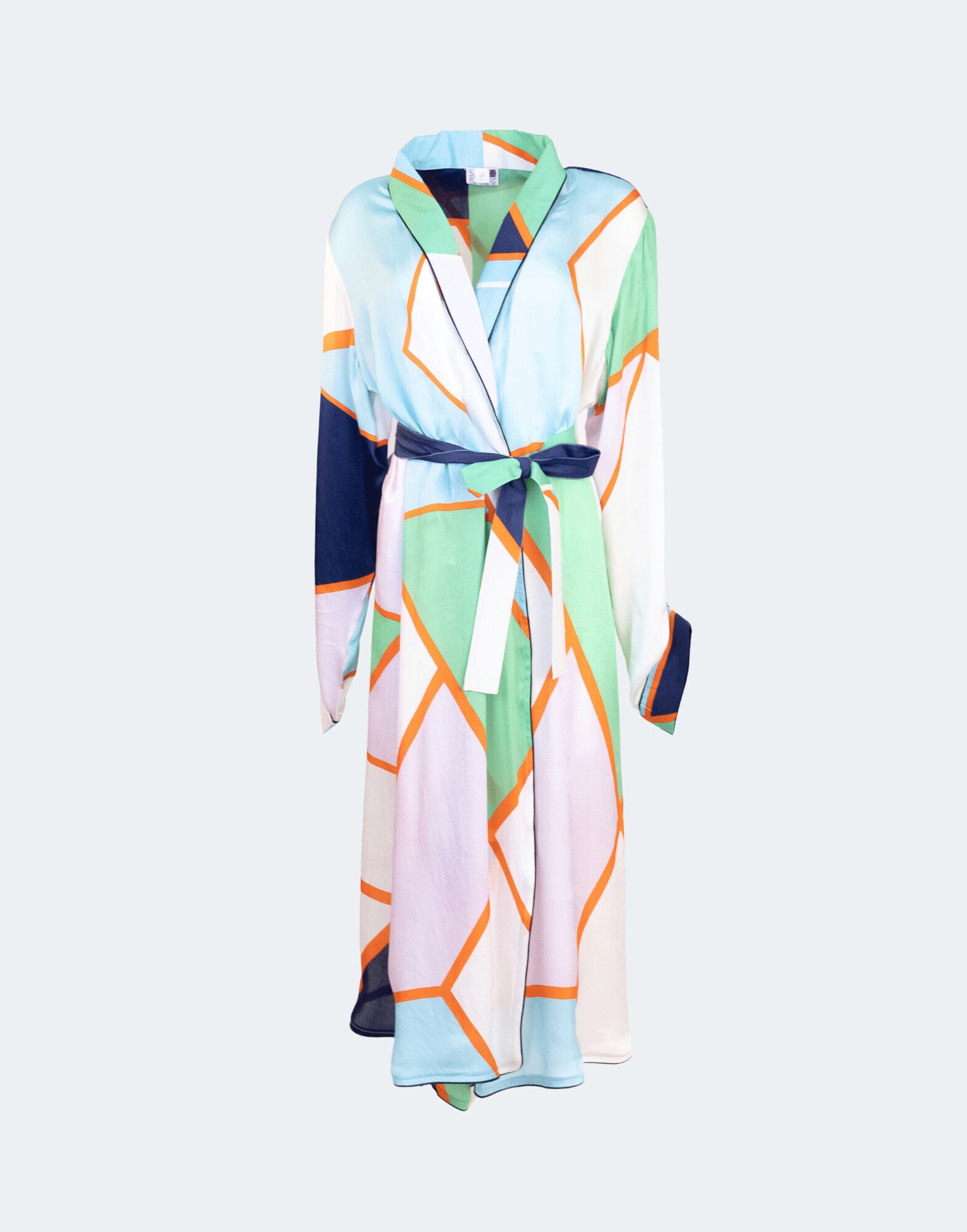 colorblocked multi colored robe