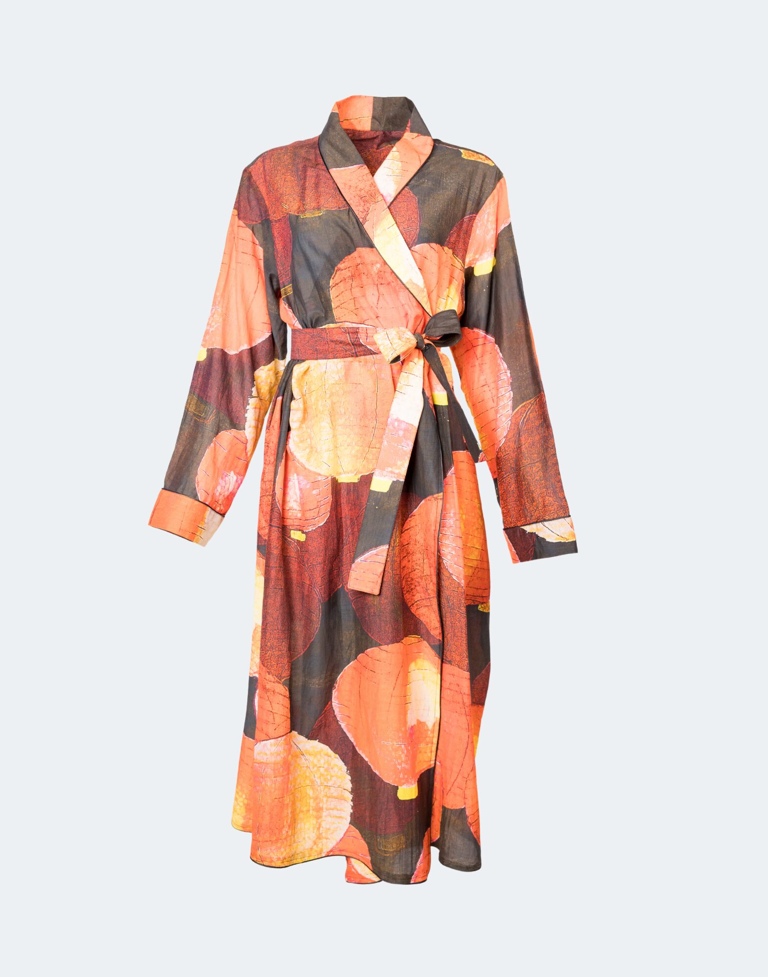 robe with lantern print