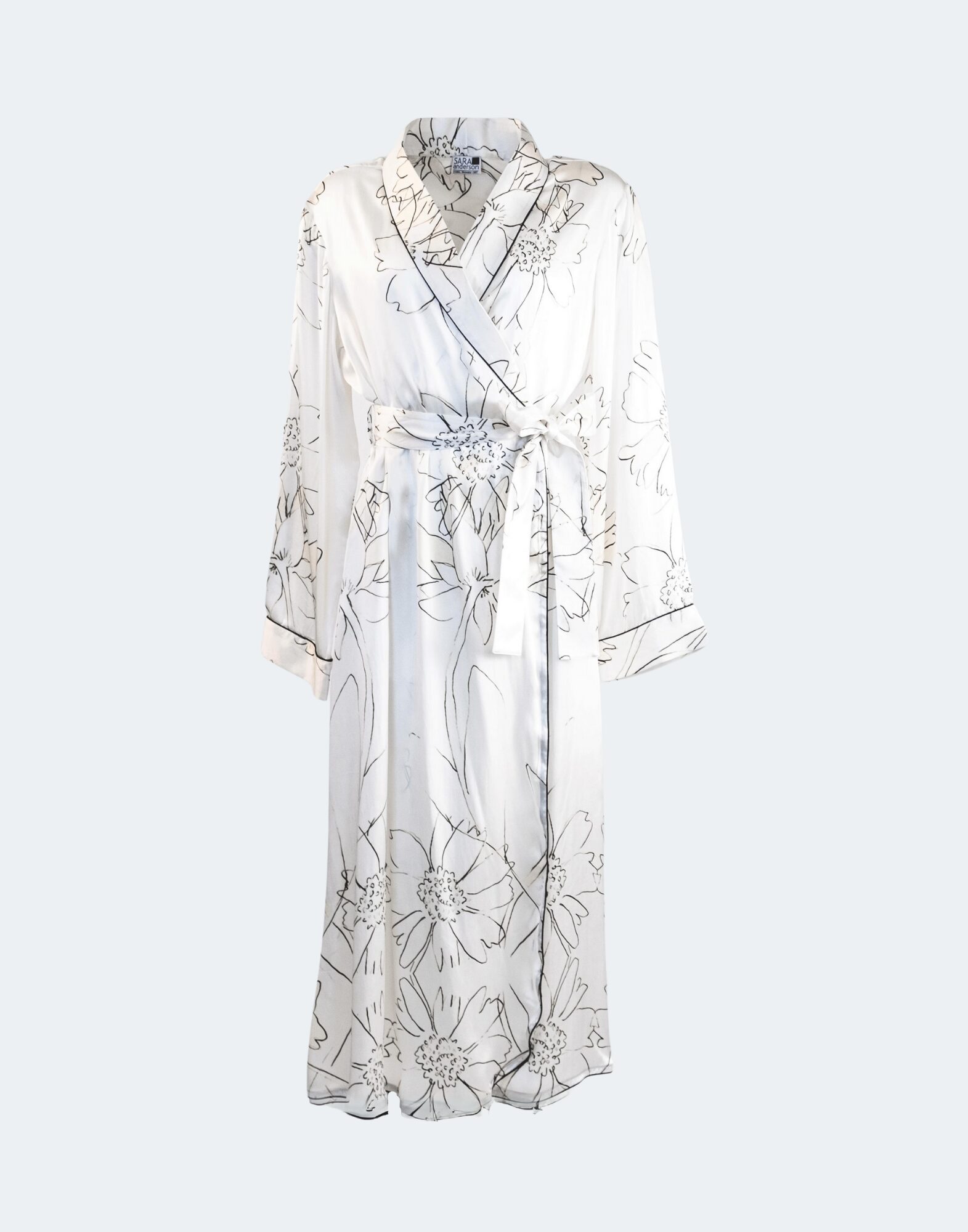 white robe with white flowers