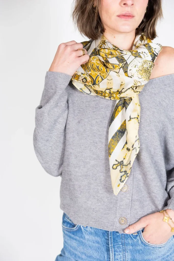 Golden Thrasher Silk Scarf