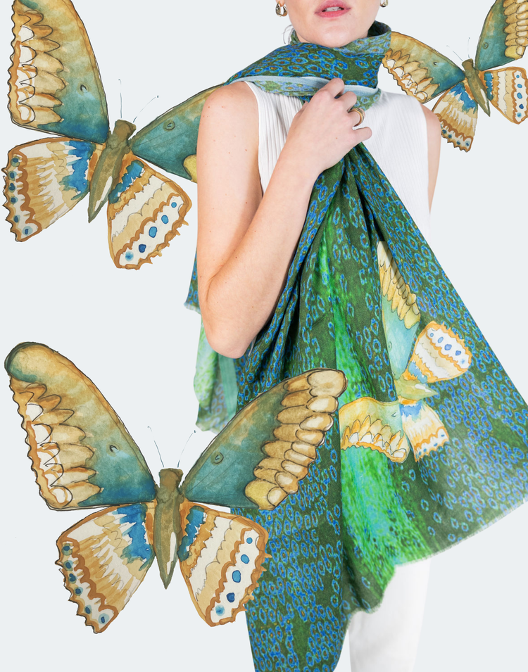 Vetiver Moth Scarf